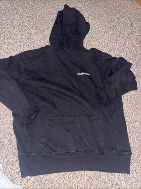 TALENTLESS Black Pullover Hoodie with Small Chest Logo